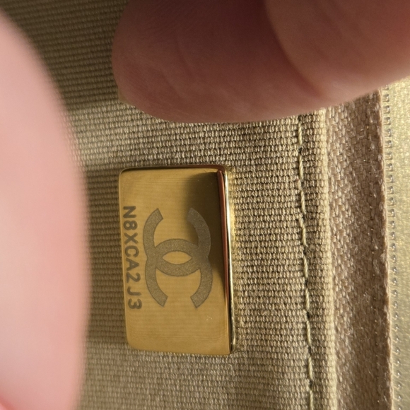 Chanel wallet on a chain gold champaign color. 7,5 x4,8 inches - Picture 7 of 16